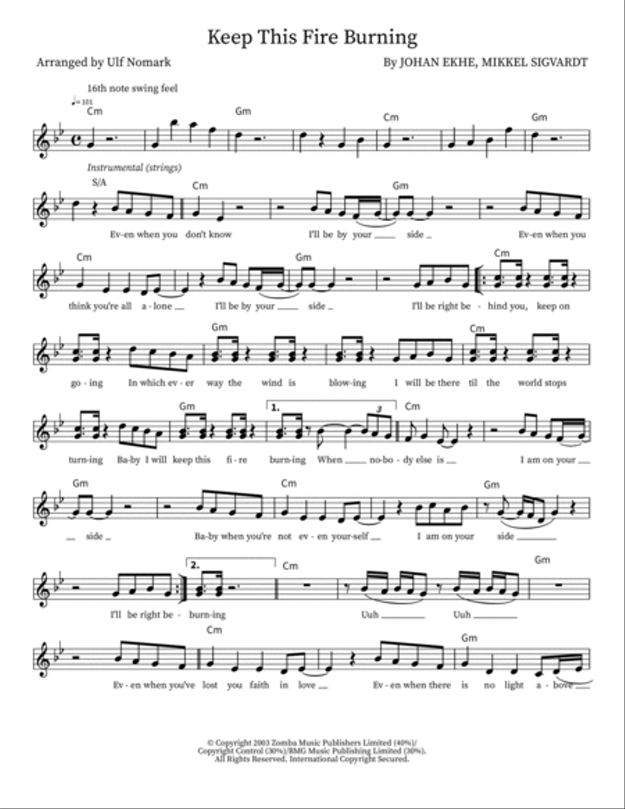 Keep This Fire Burning 3-Part scores gallery preview page 4