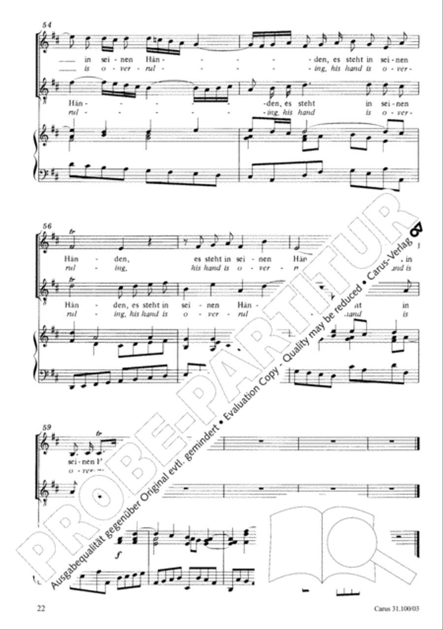 Whatever God ordains is right (Was Gott tut, das ist wohlgetan) 4-Part scores gallery preview page 23