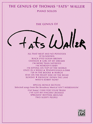Book cover for The Genius of Thomas Fats Waller