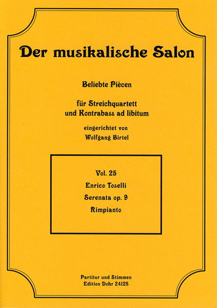 Serenata op. 9 -Rimpianto- (für Streichquartett)