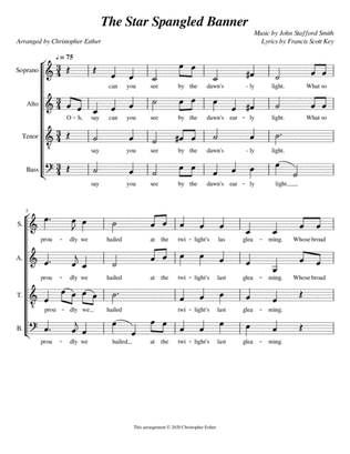 The Star Spangled Banner (SATB Choir/ A Capella)