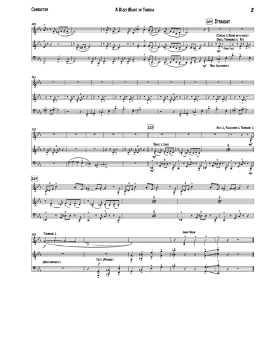 A Night In Tunisia Jazz Ensemble scores gallery preview page 5