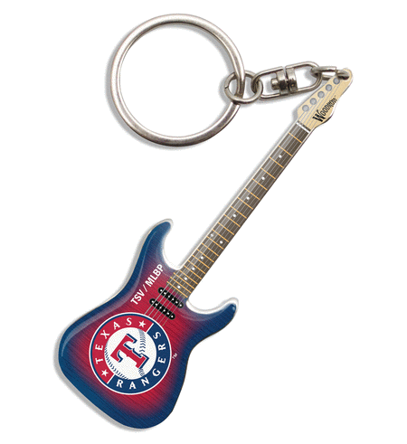 Texas Rangers Electric Guitar Keychain