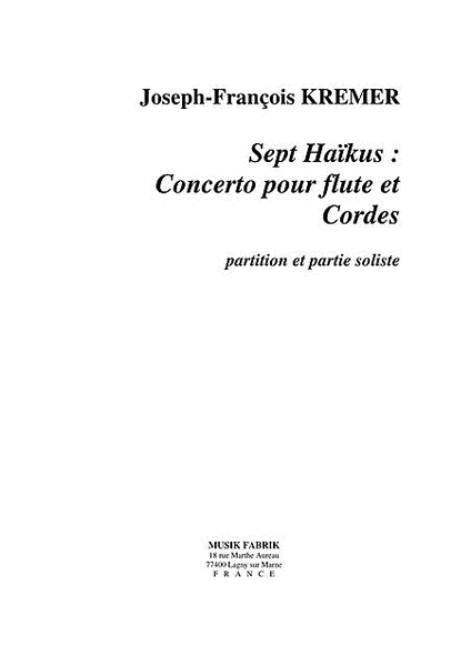 7 Haikus : Concerto for Flute and strings