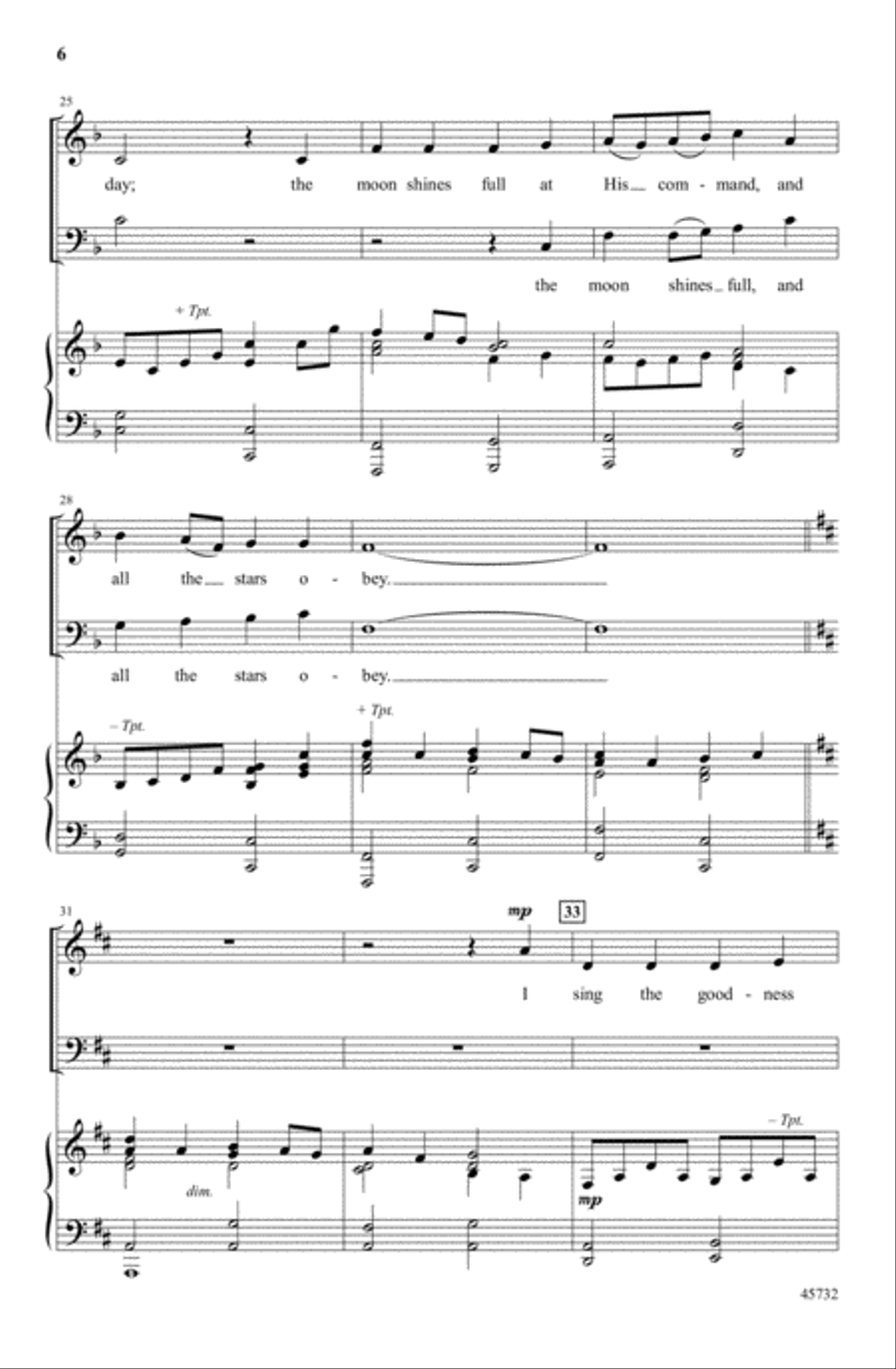 Proclaim the Mighty Power of God! 4-Part scores gallery preview page 6