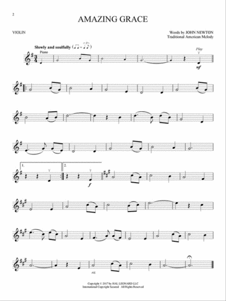 Gospel Hymns for Violin Flute Solo scores gallery preview page 3