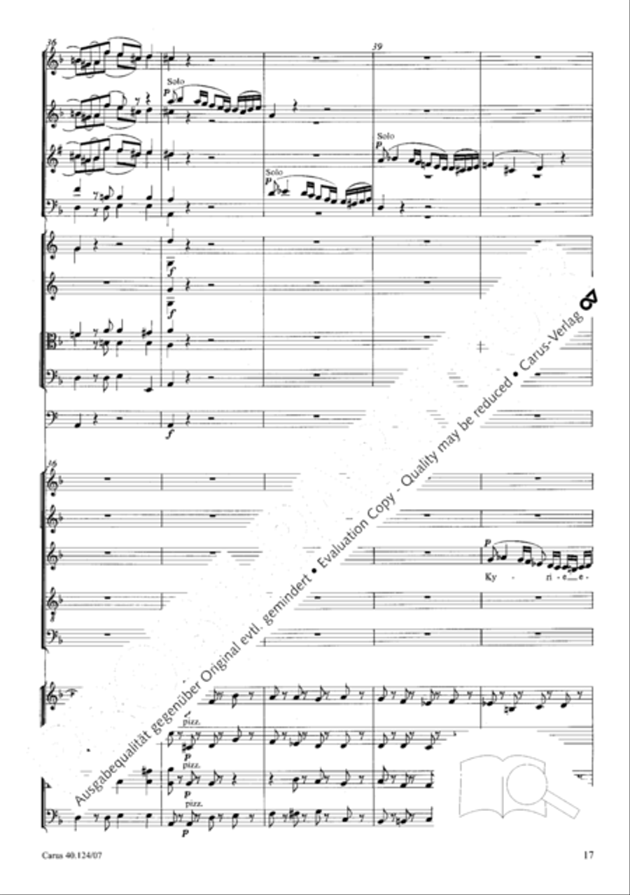 Kyrie in d + Herr Gott, dich loben wir Orchestra scores gallery preview page 18