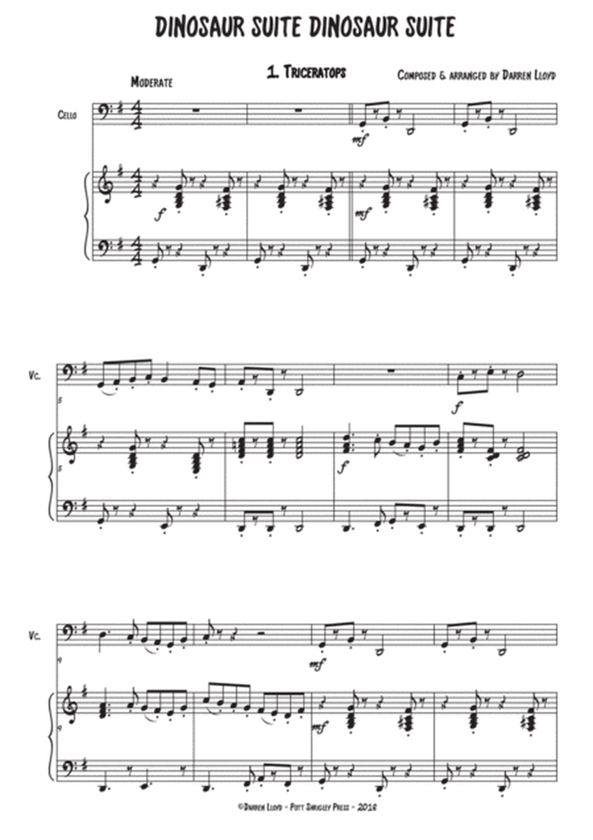 Dinosaur Suite for Solo Cello & Piano image number null
