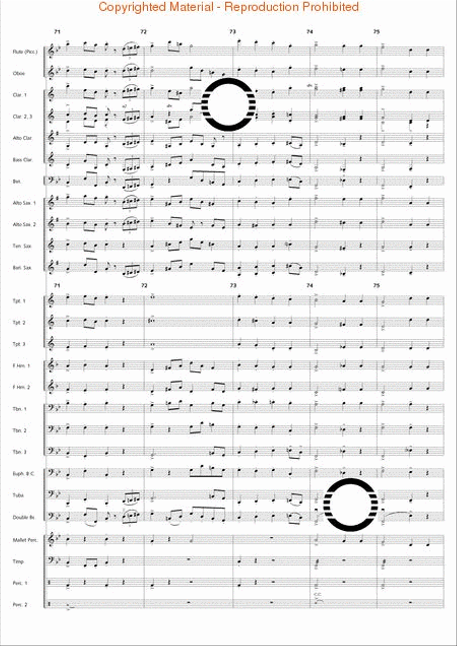 Academic Festival Overture Concert Band scores gallery preview page 16