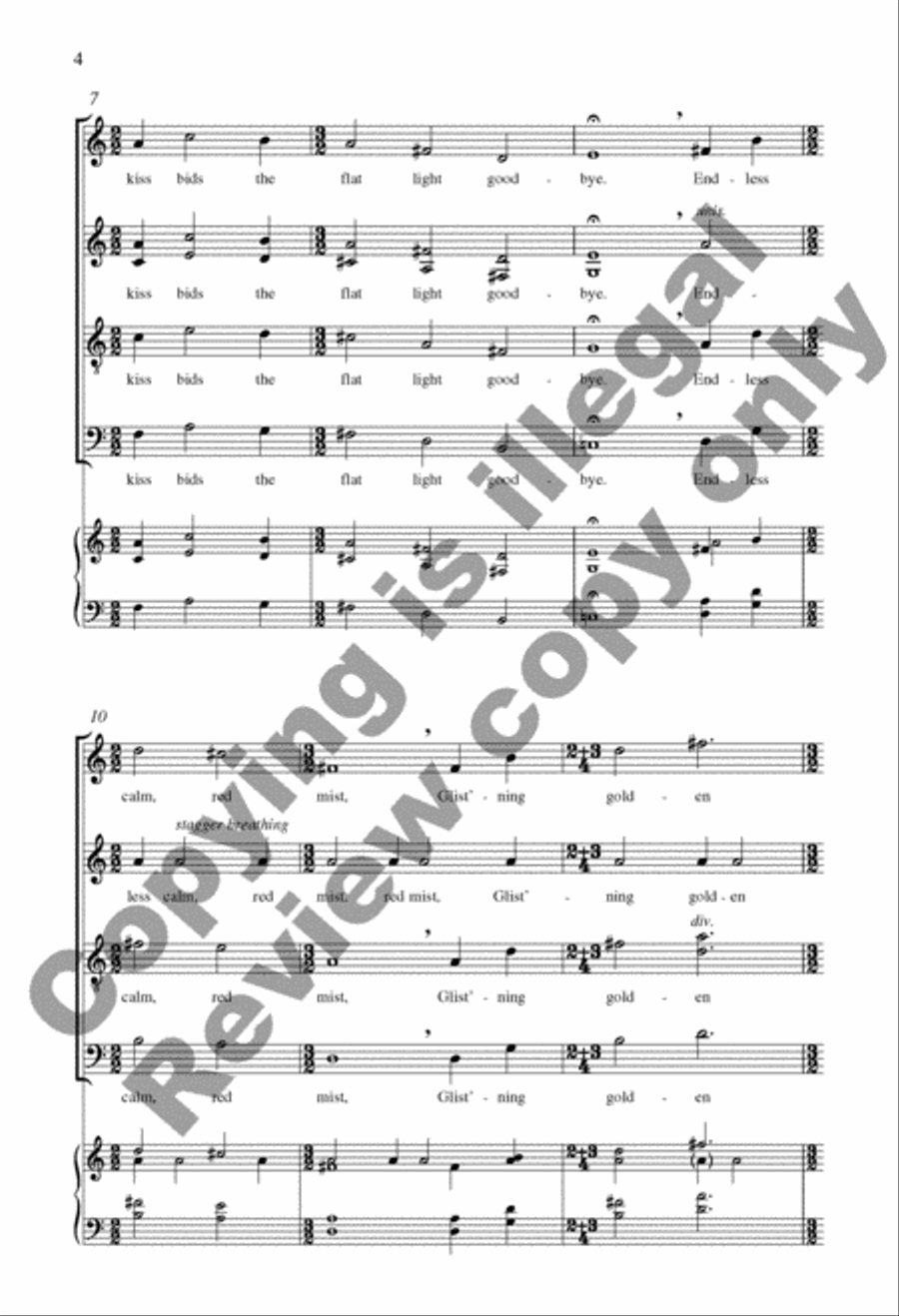 Due West: 4. Sunset Due West: 4. Sunset 4-Part scores gallery preview page 7