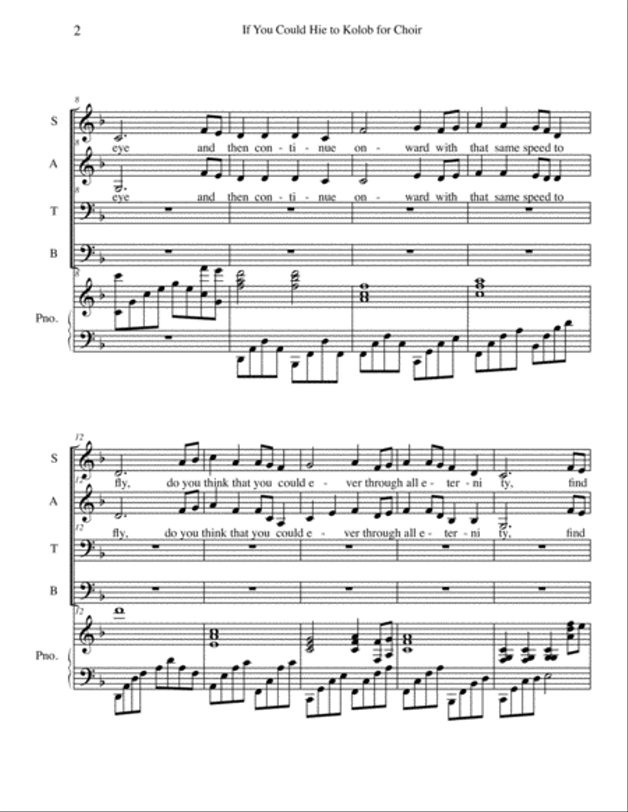 If You Could Hie to Kolob for SATB Choir 4-Part scores gallery preview page 3