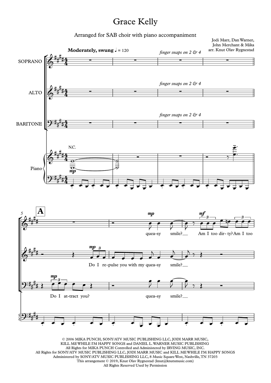 Grace Kelly 3-Part scores gallery preview page 1
