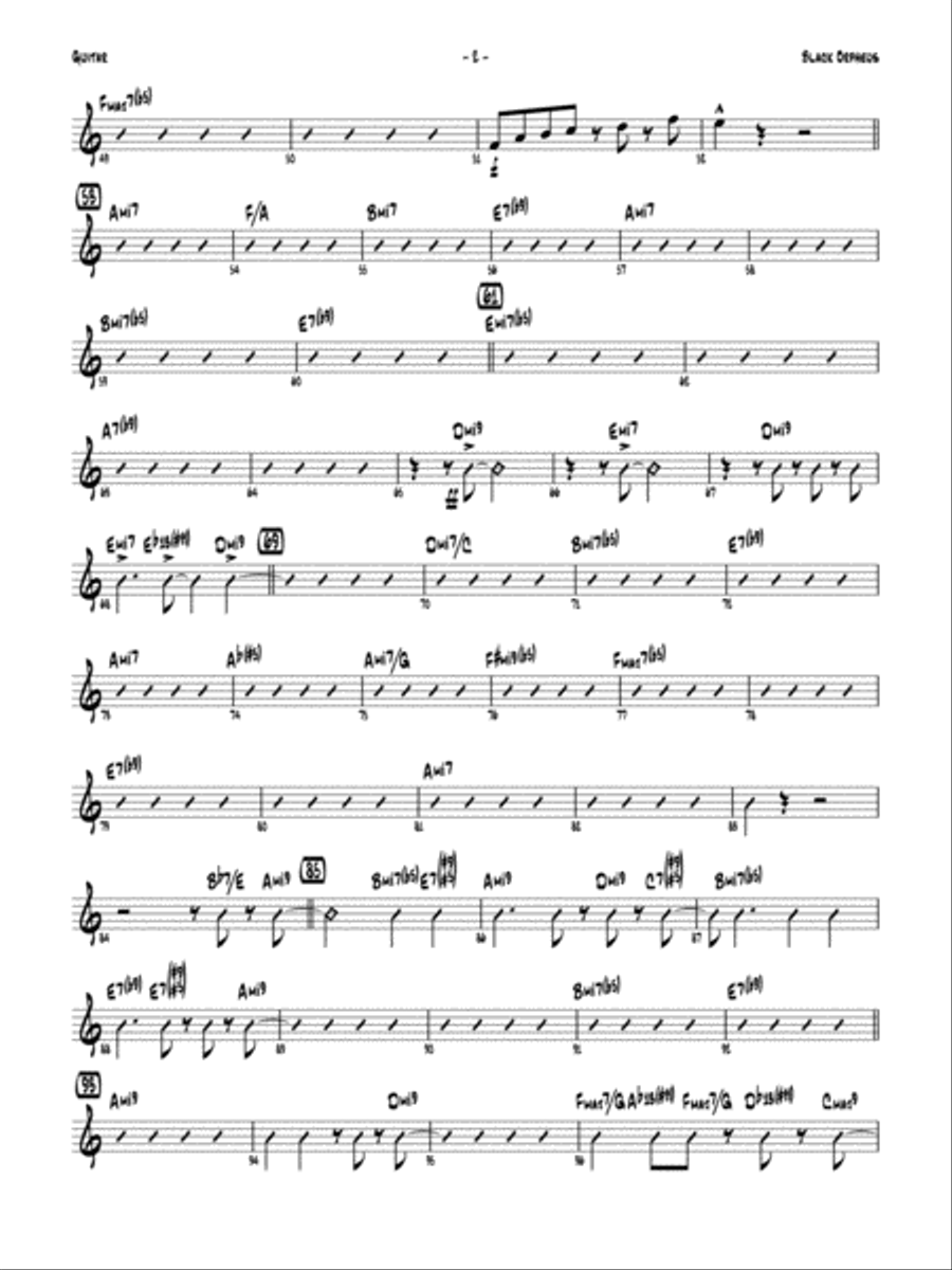 Black Orpheus: Guitar Jazz Ensemble scores gallery preview page 2