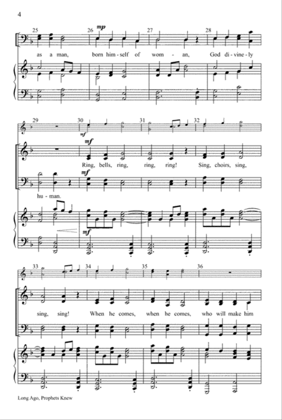 Long Ago, Prophets Knew 4-Part scores gallery preview page 4