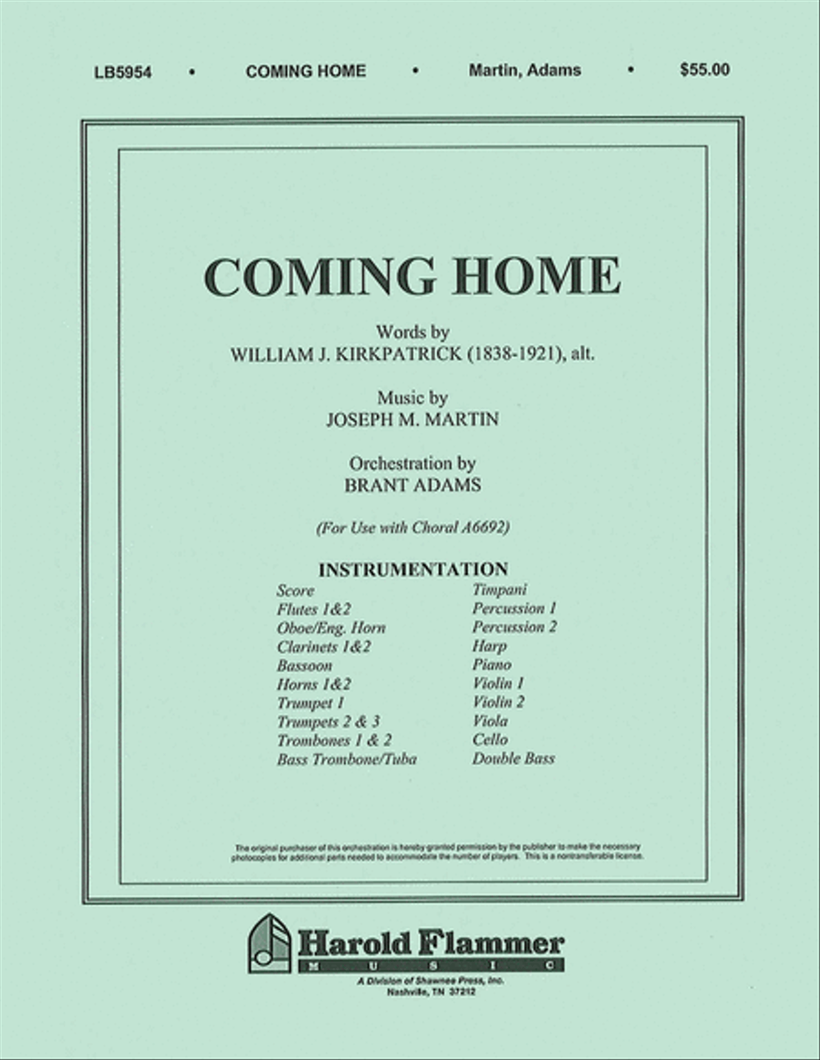 Coming Home (from Legacy of Faith) Choir scores gallery preview page 1