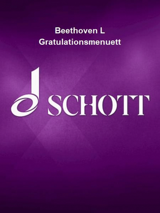 Book cover for Beethoven L Gratulationsmenuett