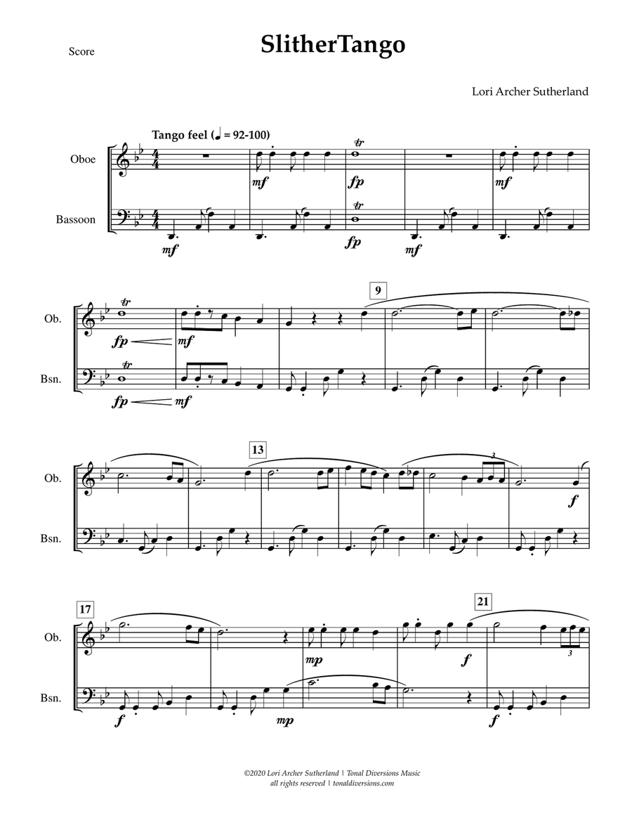 SlitherTango Woodwind Duet scores gallery preview page 3