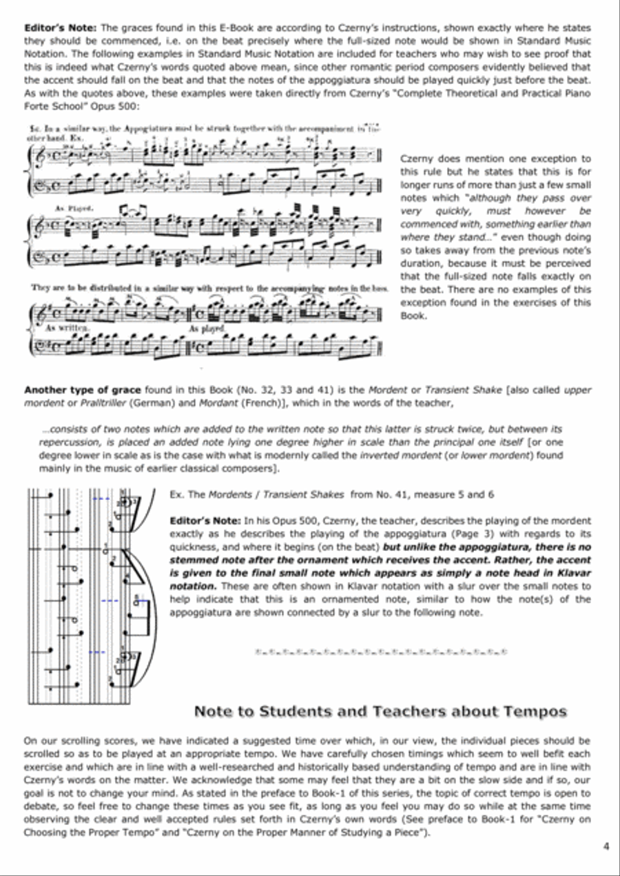 Czerny's 110 Easy and Progressive Exercises Opus 453, Ex. 23-44 KlavarScore notation (Lettter/A4) image number null