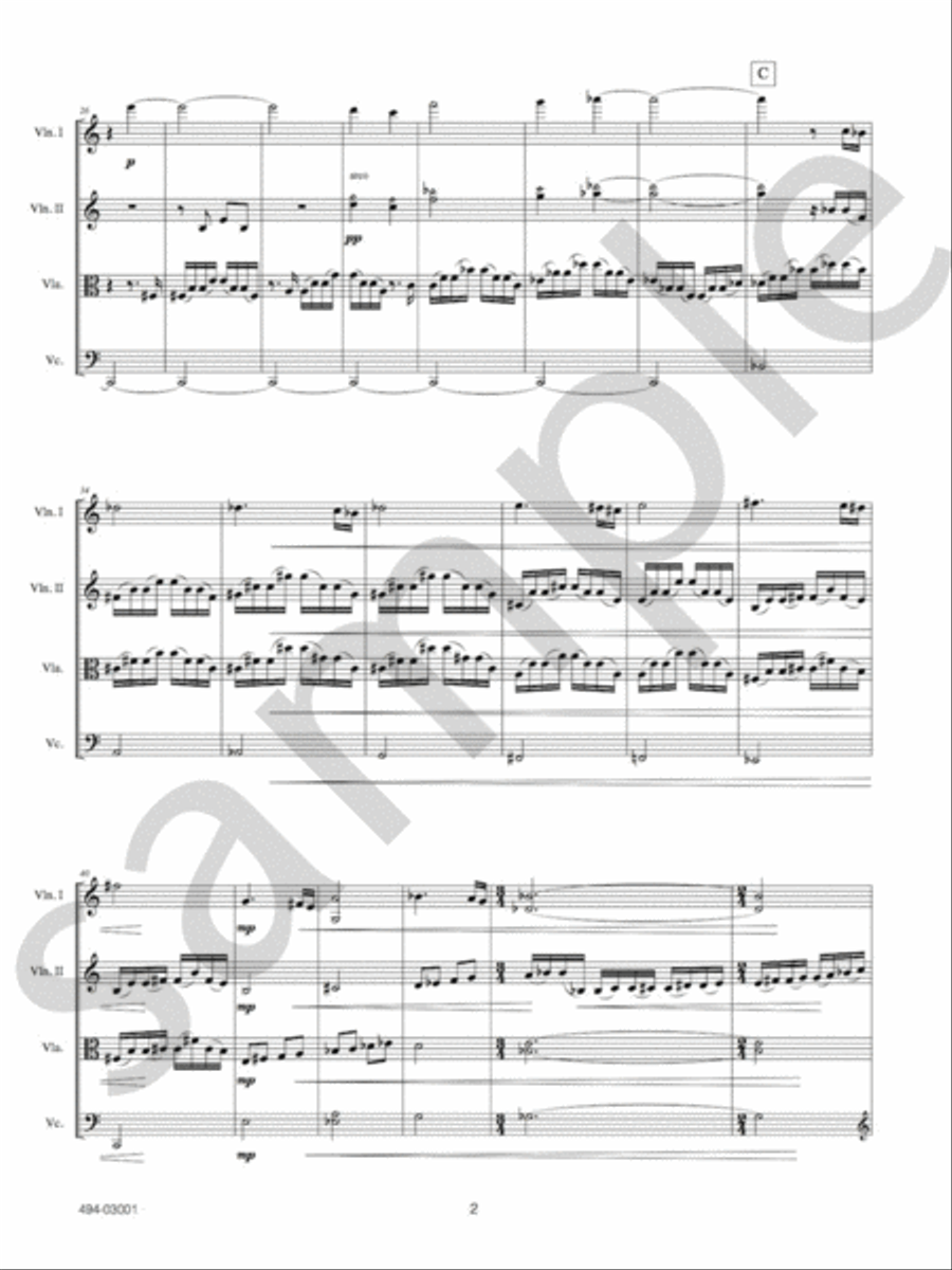 String Quartet No. 2 String Quartet scores gallery preview page 5