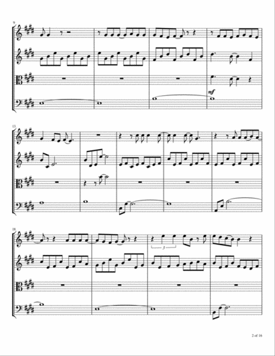 Time Stand Still String Quartet scores gallery preview page 3