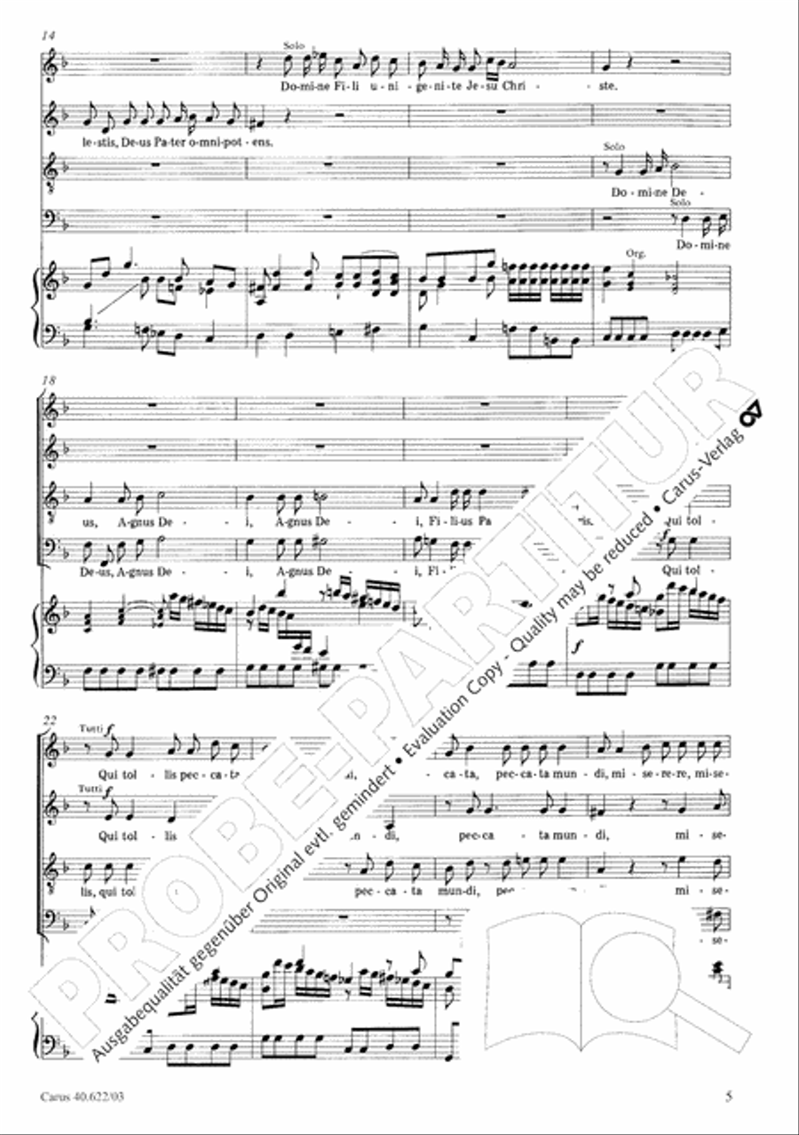 Missa brevis in D minor Missa brevis in D minor 4-Part scores gallery preview page 10