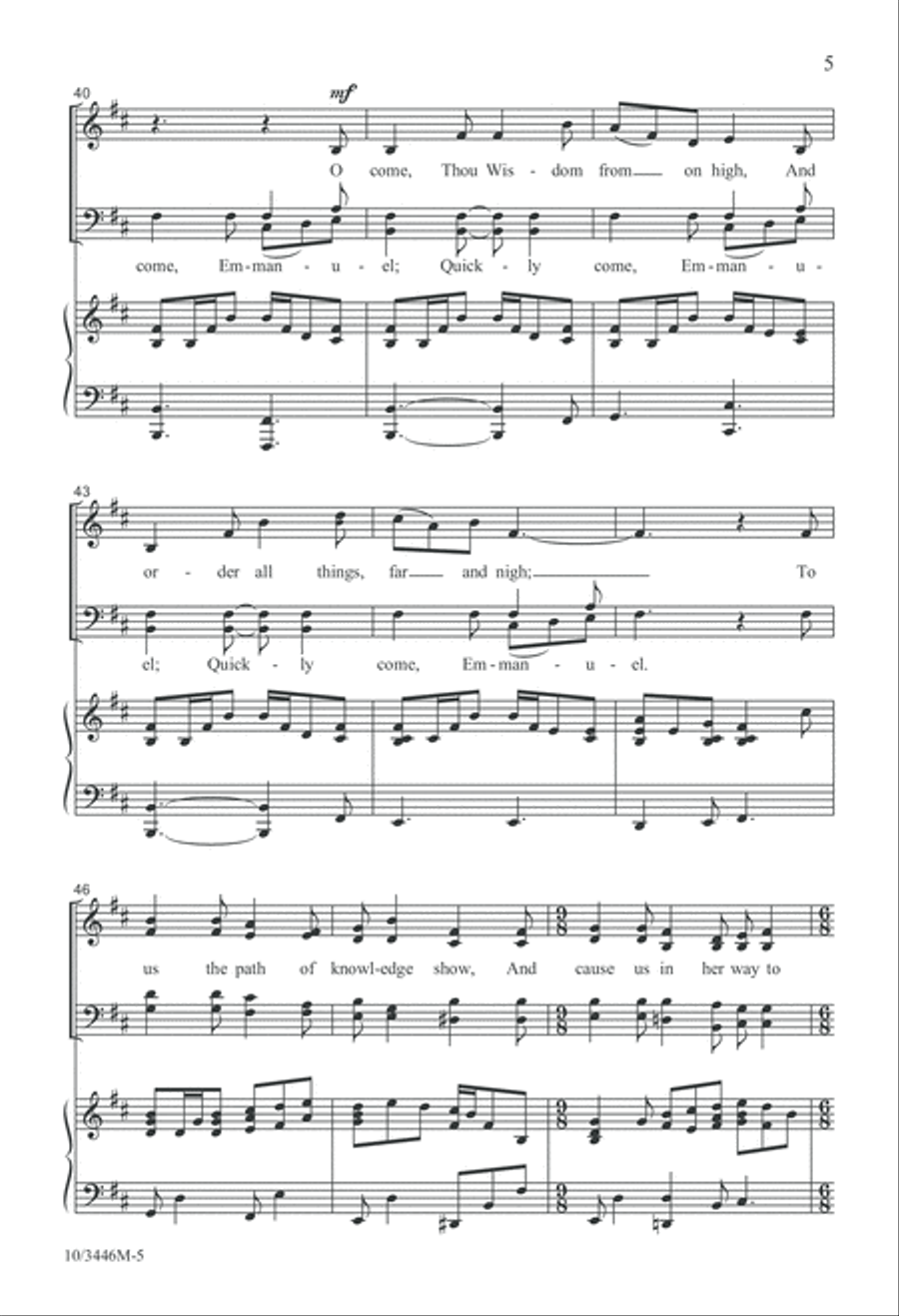 O Come, O Come, Emmanuel 4-Part scores gallery preview page 5