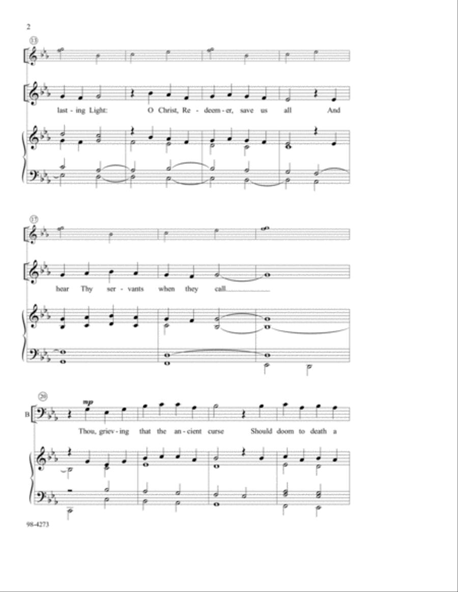 Creator of the Stars of Night (Mahnke) 3-Part scores gallery preview page 3