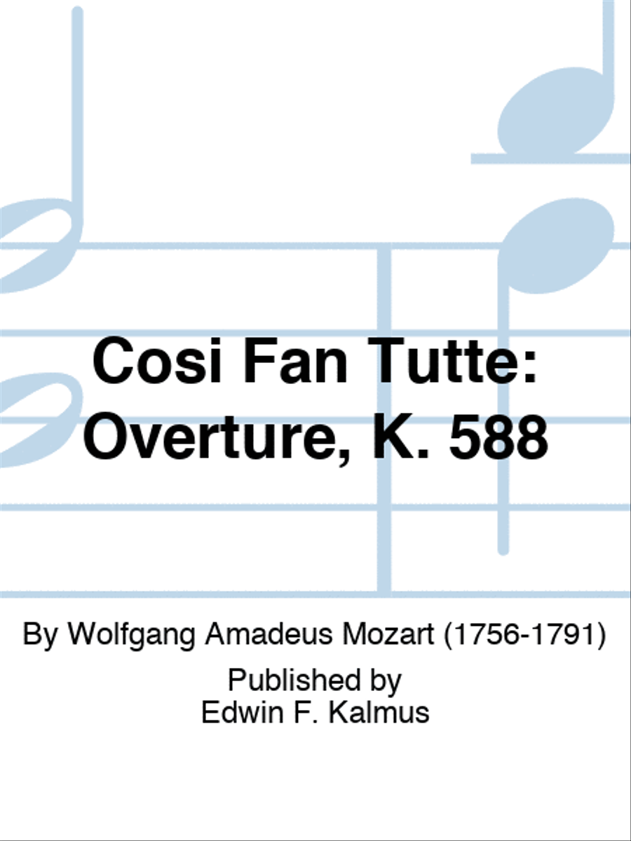 Cosi Fan Tutte: Overture, K. 588 Score scores gallery preview page 1