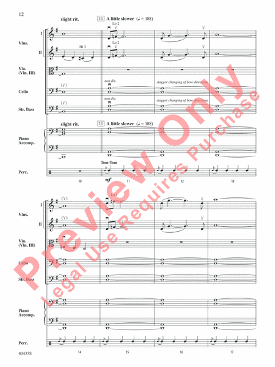 The Hobbit: An Unexpected Journey, Selections from String Orchestra scores gallery preview page 13