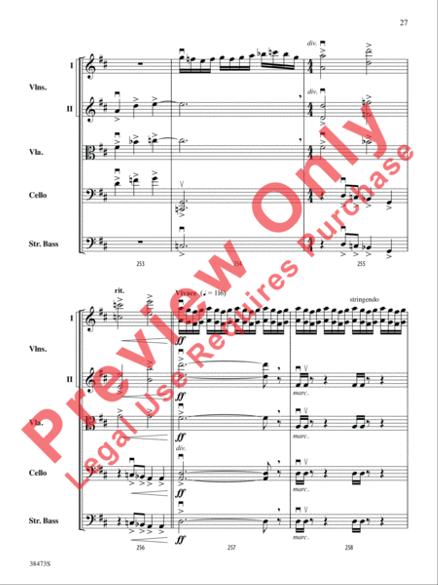 Lonestar Variations String Orchestra scores gallery preview page 28