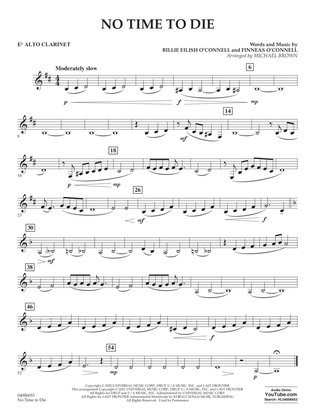 Book cover for No Time to Die (from No Time To Die) (arr. Michael Brown) - Eb Alto Clarinet