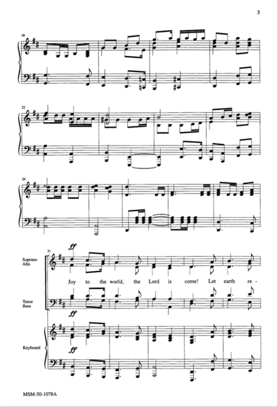 Joy to the World 4-Part scores gallery preview page 2