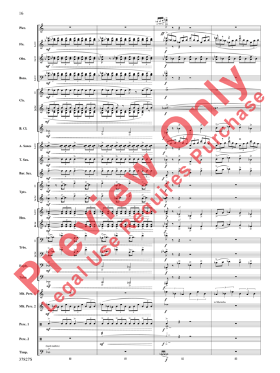 The Winged Stallion Concert Band scores gallery preview page 17