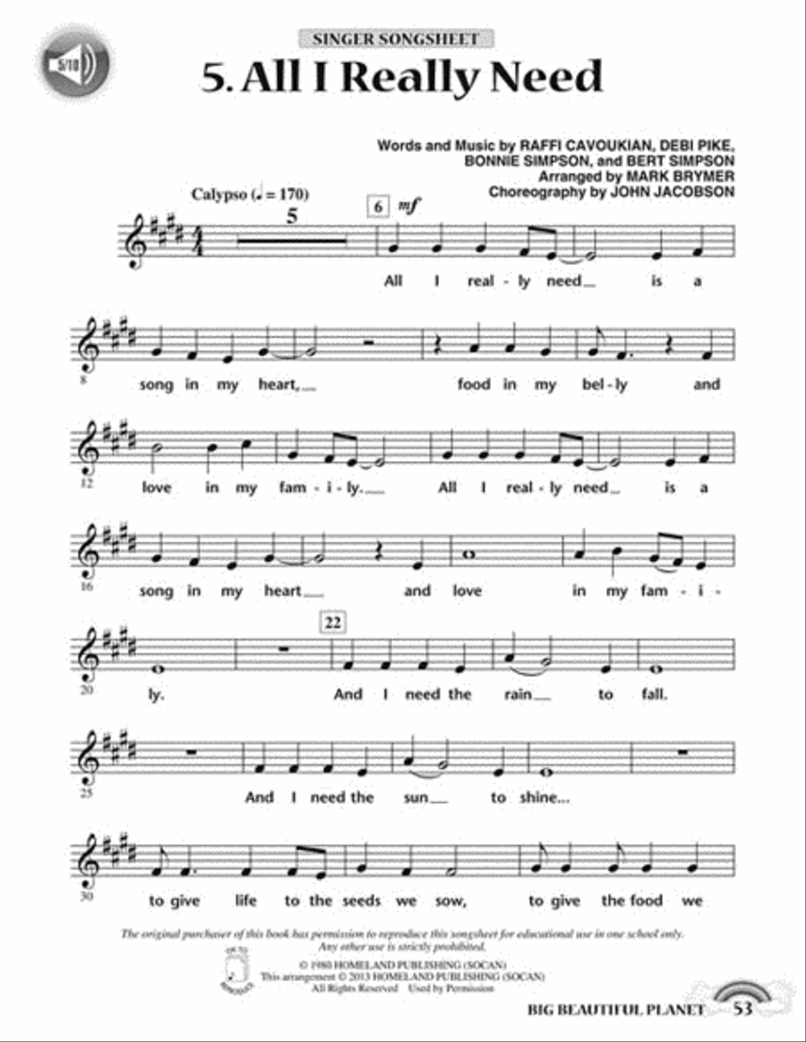 Big Beautiful Planet Choir scores gallery preview page 6