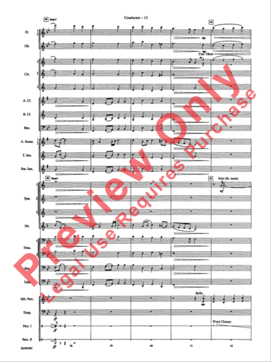 Fanfare and Processional on an Old English Carol Concert Band scores gallery preview page 15