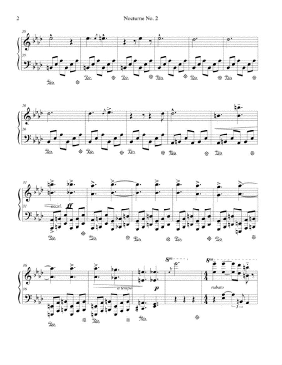Nocturne No. 2 Nocturne No. 2 Piano Solo scores gallery preview page 2