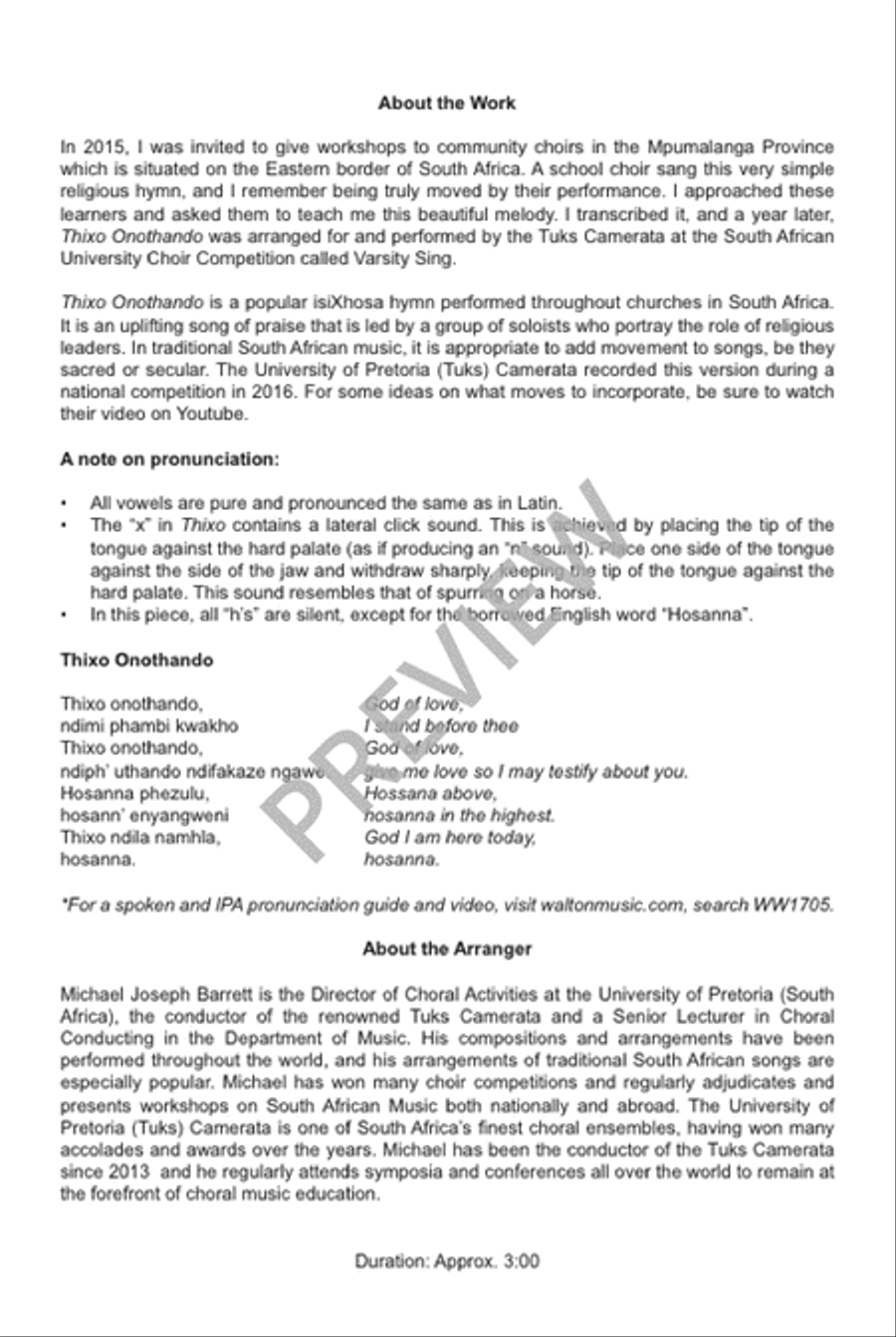 Thixo Onothando 4-Part scores gallery preview page 3