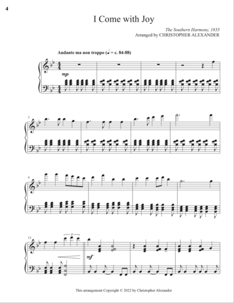 I Come with Joy Piano Solo scores gallery preview page 4