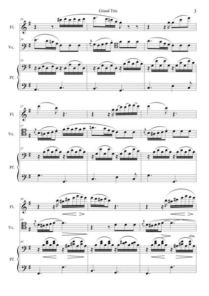 Trio for Piano and 2 Flutes, Op.119 Movement I Allegro moderato (G major) image number null
