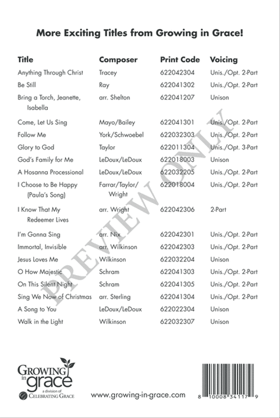 I'm Gonna Sing Unison Choir scores gallery preview page 7