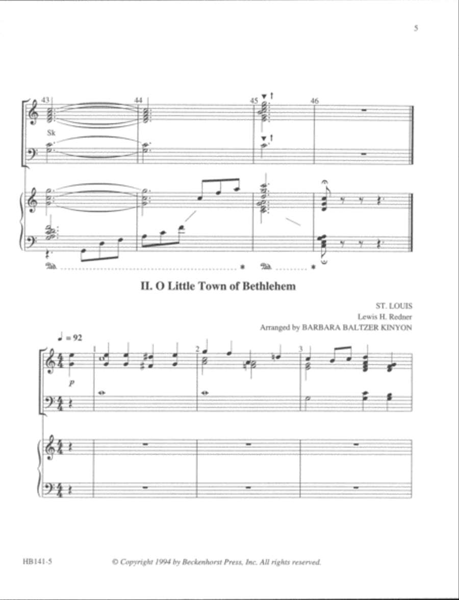 Let's All Ring Carols With Keyboard - full score Handbell Choir scores gallery preview page 4
