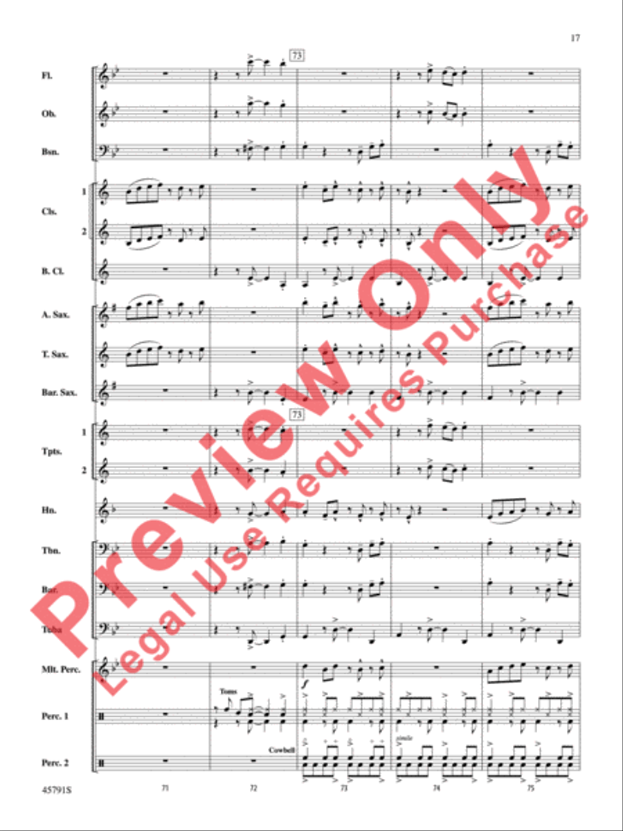 Sambeando Concert Band scores gallery preview page 18