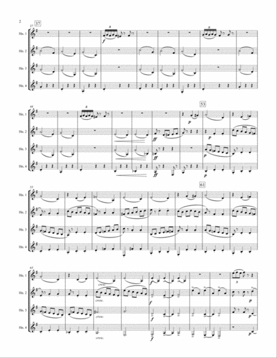 Waltz of the Flowers from the Nutcracker Suite Horn scores gallery preview page 2
