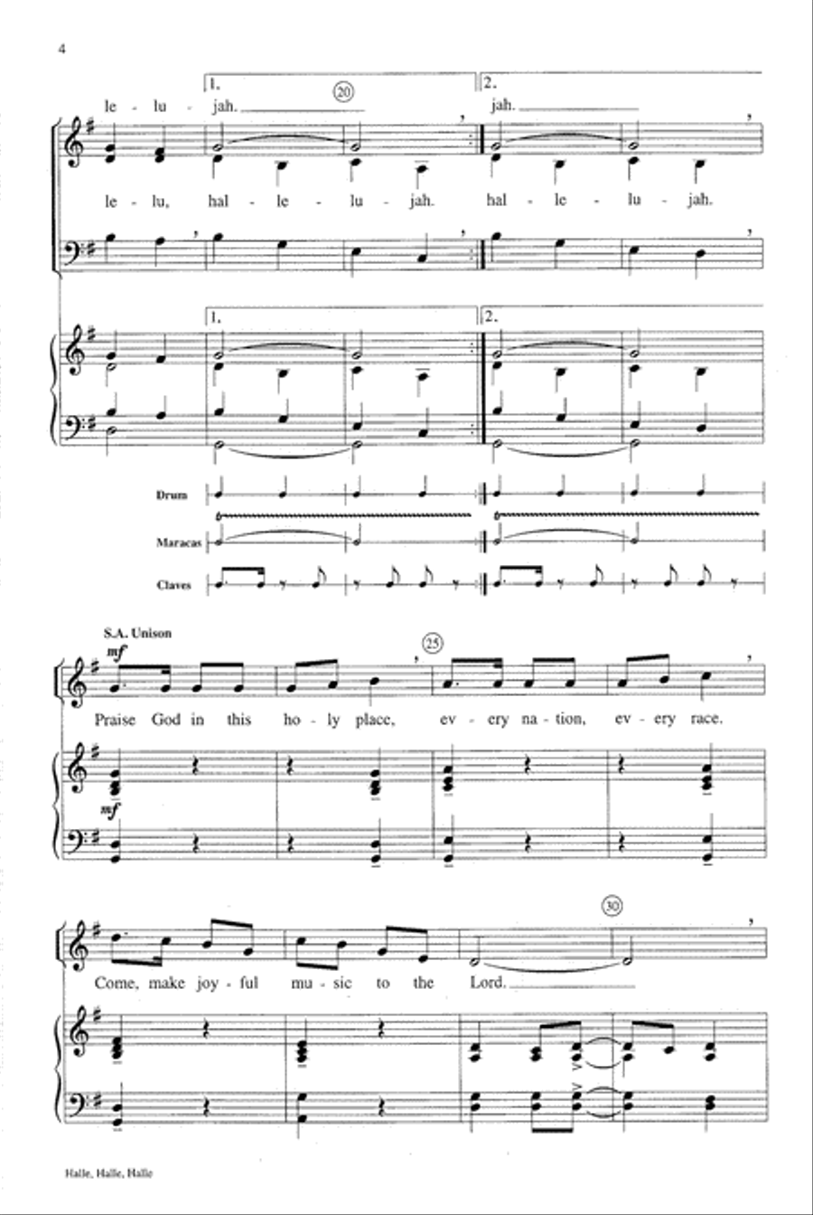 Halle, Halle, Halle Halle, Halle, Halle 4-Part scores gallery preview page 5