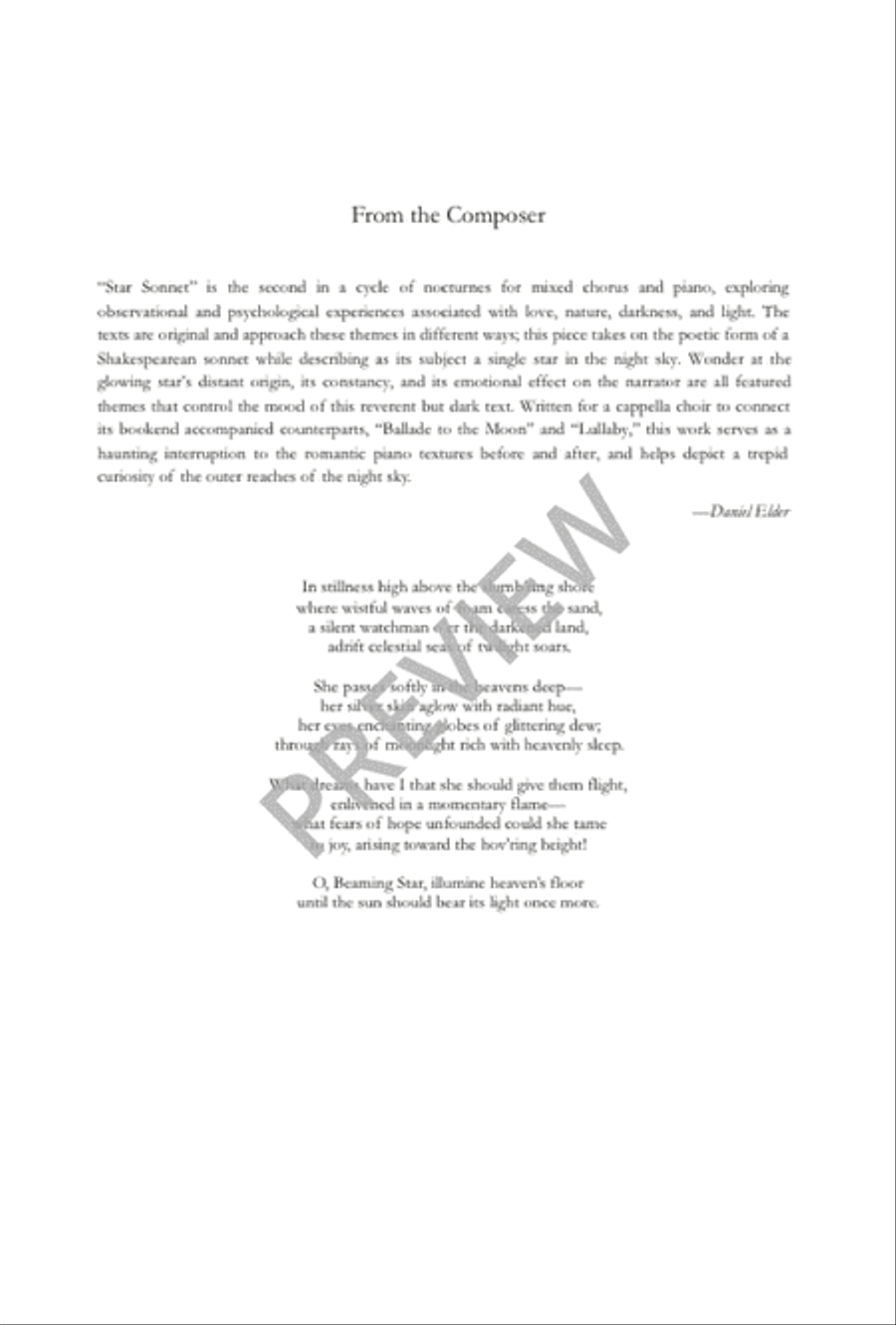 Star Sonnet Divisi scores gallery preview page 2