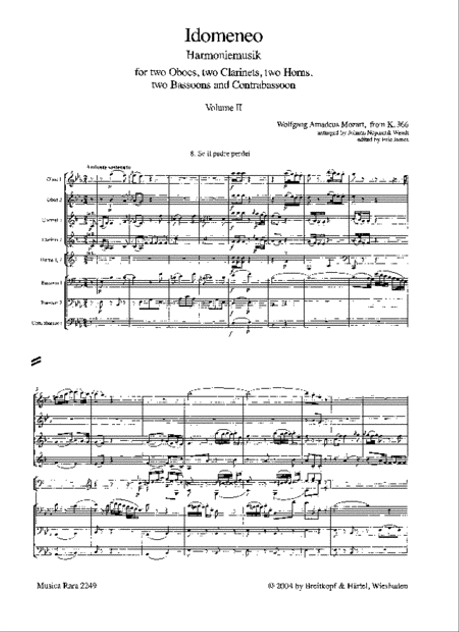 Idomeneo K. 366 Chamber Music scores gallery preview page 2