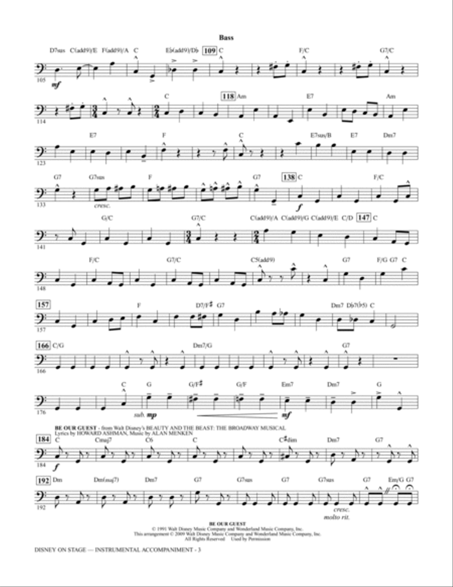 Disney On Stage (Medley) - Bass Choir scores gallery preview page 3