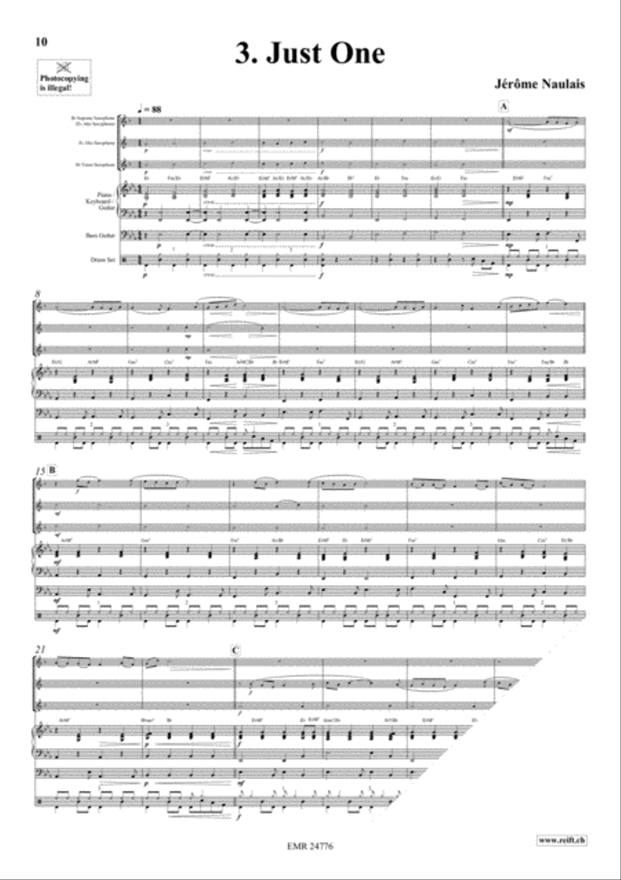 Play With Your Band Volume 3 Saxophone Ensemble scores gallery preview page 6