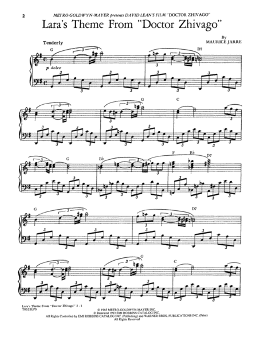 Lara's Theme - From 