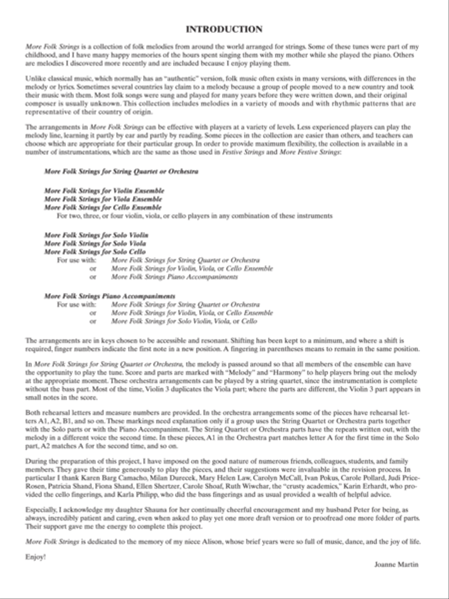 More Folk Strings for String Quartet or String Orchestra String Quartet scores gallery preview page 6